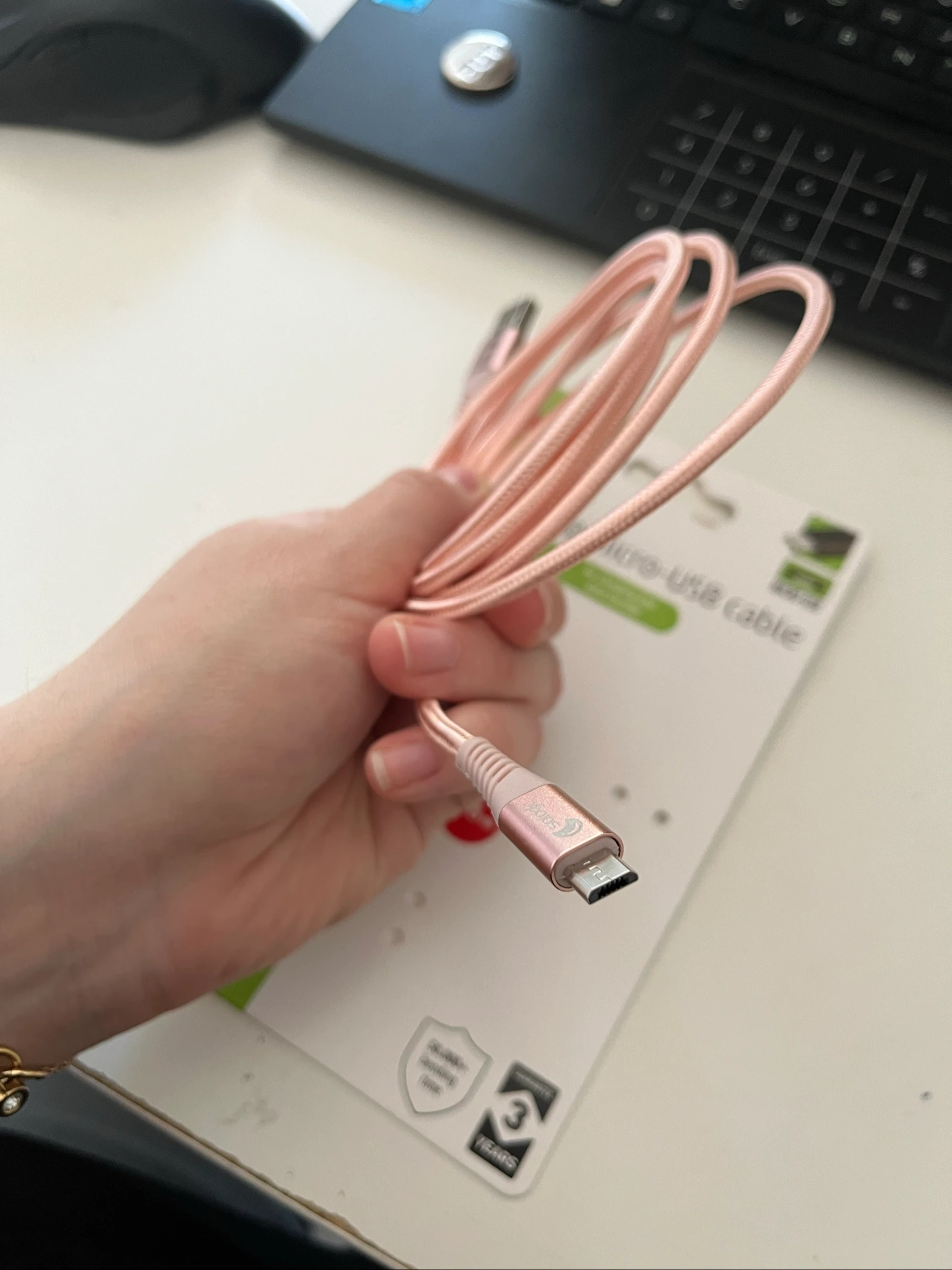 USB-A/Micro-USB oplaadkabel - Roségoud - Actie - 150cm – photo 4